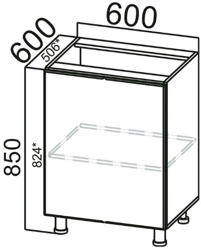 Стол-рабочий С600(1ств) Вектор