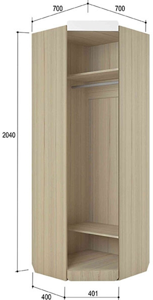 Шкаф угловой Стиль 3