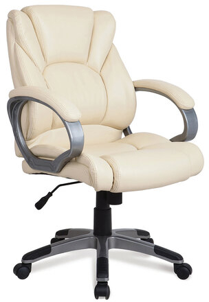 Кресло офисное BRABIX "Eldorado EX-504", экокожа, бежевое, 531167