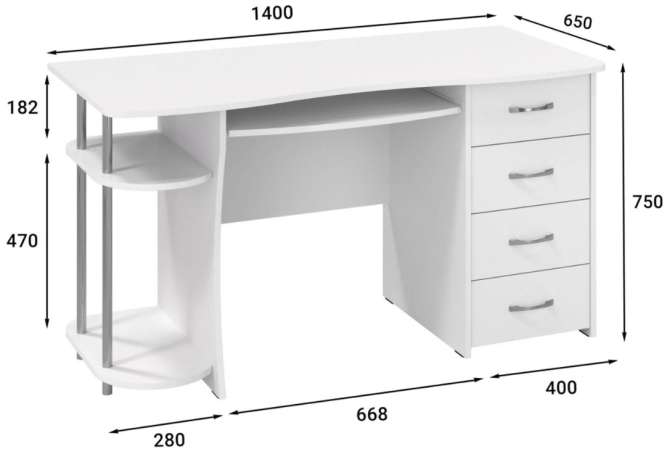 Стол компьютерный С-222БН