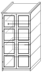 Шкаф 2-дверный глухой Каталея NEW