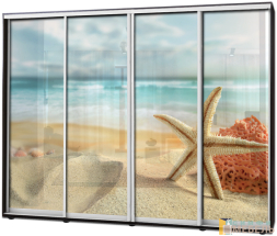 Шкаф купе 4х дв Фотопечать № 33