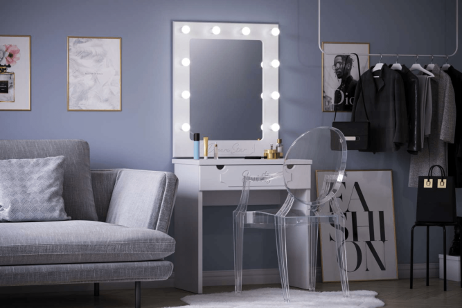 Гримерный столик ДримСтар белое дерево