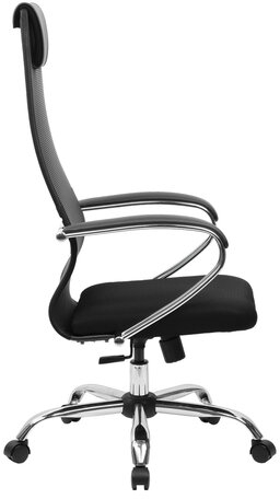 Кресло BRABIX PREMIUM "Ultimate EX-800" хром, плотная двойная сетка Х2, черное, 532911