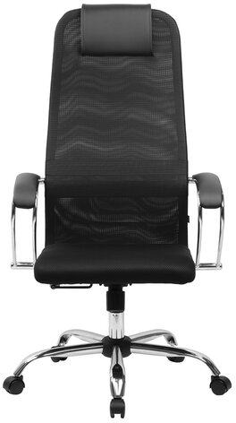 Кресло BRABIX PREMIUM "Ultimate EX-800" хром, плотная двойная сетка Х2, черное, 532911