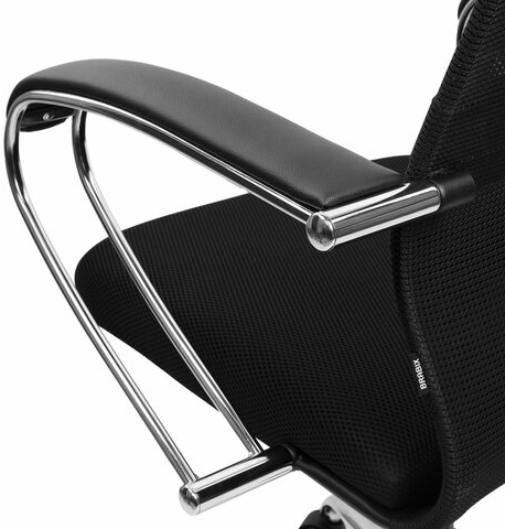 Кресло BRABIX PREMIUM "Ultimate EX-800" хром, плотная двойная сетка Х2, черное, 532911