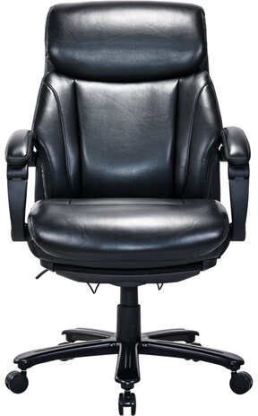 Кресло HAWASAN "Voyager HD-010", НАГРУЗКА до 180 кг, подножка, экокожа, черное, 532971