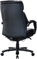 Кресло HAWASAN &quot;Voyager HD-010&quot;, НАГРУЗКА до 180 кг, подножка, экокожа, черное, 532971