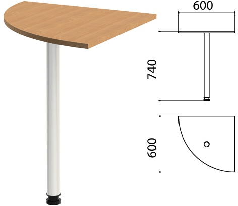 Стол приставной угловой Эко