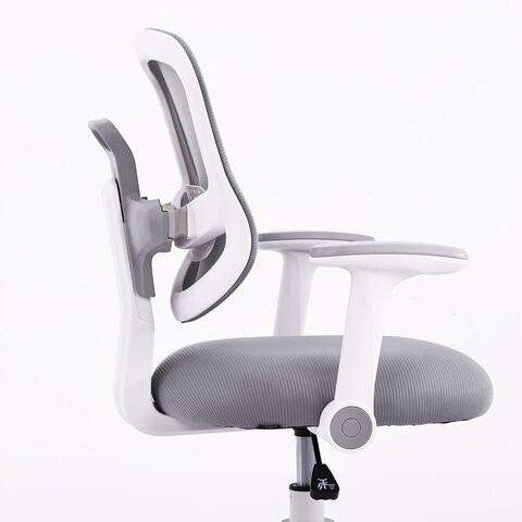 Кресло детское с подставкой для ног BRABIX KIDS MG-215, сетка/ткань TW, серое, 533313