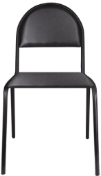 Стул для посетителей &quot;Серна&quot;, черный каркас, кожзаменитель черный, СМ 7/22 К-01
