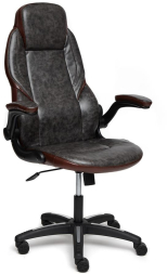 Кресло BAZUKA кож/зам, серый/коричневый, 2TONE/2TONE перф/2TONE