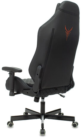 Кресло компьютерное Knight EXPLORE, 2 подушки, экокожа премиум, черное, 1628885