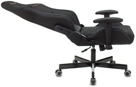 Кресло компьютерное Knight EXPLORE, 2 подушки, экокожа премиум, черное, 1628885