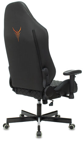 Кресло компьютерное Knight EXPLORE, 2 подушки, экокожа премиум, черное, 1628885