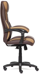 Кресло CAMBRIDGE кож/зам/ткань, коричневый/бронзовый, 36-36/21