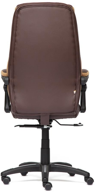 Кресло CAMBRIDGE кож/зам/ткань, коричневый/бронзовый, 36-36/21