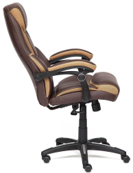 Кресло CAMBRIDGE кож/зам/ткань, коричневый/бронзовый, 36-36/21