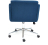 Кресло MILAN хром флок , синий, 32