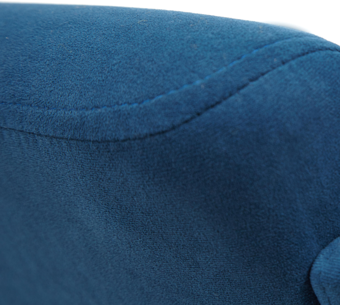 Кресло MILAN хром флок , синий, 32