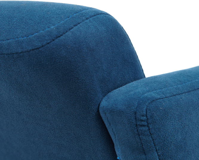 Кресло MILAN хром флок , синий, 32