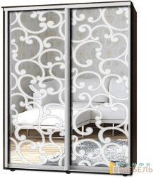 Шкаф-купе 2х дв Стандарт Пескоструй № 16