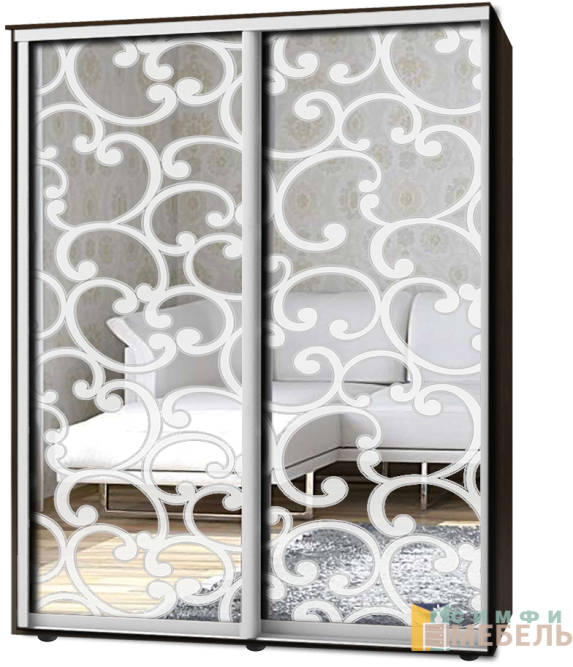 Шкаф-купе 2х дв Стандарт Пескоструй № 16