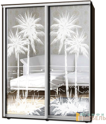 Шкаф-купе 2х дв Стандарт Пескоструй № 6+6