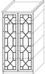 Шкаф 2-дверный с зеркалом Каталея NEW