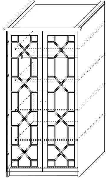 Шкаф 2-дверный с зеркалом Каталея NEW