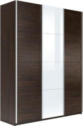 Шкаф-купе Прайм 3-х дверный (ЛДСП/Стекло белое/ЛДСП) Венге