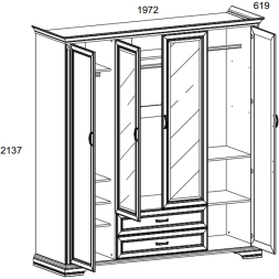 Шкаф 4D2S Монако