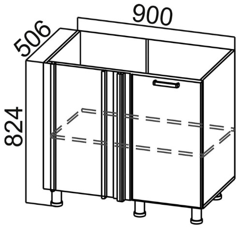 Стол-рабочий С1000у (угловой) Модерн