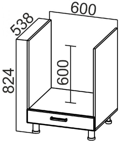 Стол-рабочий С600п (под плиту) Модерн Нью
