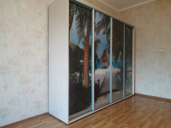 Шкаф купе 4х дв Фотопечать № 34