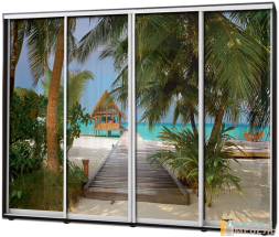 Шкаф купе 4х дв Фотопечать № 34