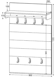 Вешало настенное Ольга-Лофт 62