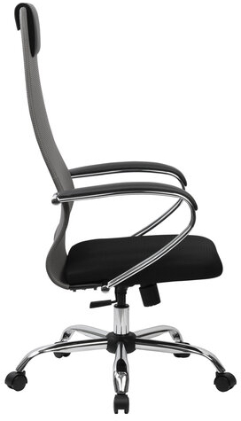 Кресло офисное BRABIX PREMIUM "Ultimate EX-800" хром, плотная двойная сетка Х2, черное/серое, 532912