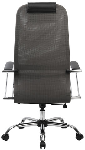 Кресло офисное BRABIX PREMIUM "Ultimate EX-800" хром, плотная двойная сетка Х2, черное/серое, 532912