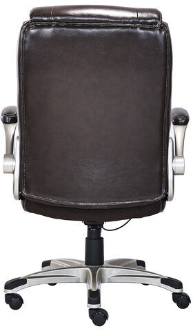 Кресло HAWASAN "Cruise EX-565", откидные подлокотники, рециклированная кожа, коричневое, 532973
