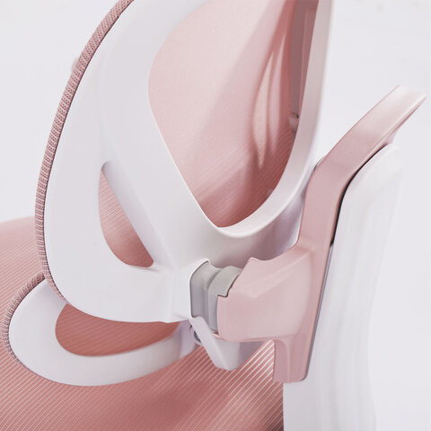 Кресло детское с подставкой для ног BRABIX KIDS MG-220, сетка/ткань TW, розовое, 533314