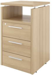 Тумба приставная (3 ящика с полкой и замком) ДБ43 (ДБ12_1+ДБ17_2+ДБ14)