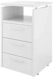 Тумба приставная (3 ящика с полкой и замком) ДБ43 (ДБ12_1+ДБ17_2+ДБ14)