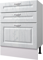 Стол рабочий 600 мм с тремя ящиками B-BOX (Метабоксы) Принцесса