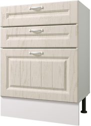 Стол рабочий 600 мм с тремя ящиками B-BOX (Метабоксы) Принцесса