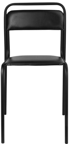 Стул для посетителей &quot;Аскона&quot;, черный каркас, кожзаменитель черный, СМ 7/7-02 К-01