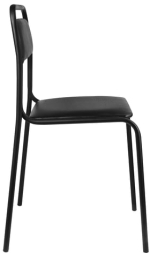 Стул для посетителей &quot;Аскона&quot;, черный каркас, кожзаменитель черный, СМ 7/7-02 К-01