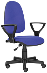 Кресло BRABIX "Prestige Ergo MG-311", регулируемая эргономичная спинка, ткань, черно-синее, 531876