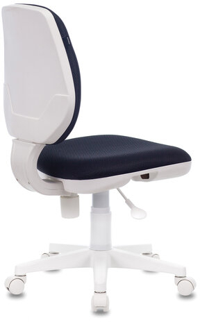 Кресло BRABIX "Fancy MG-201W", без подлокотников, пластик белый, серое, 532412, MG-201W_532412