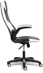 Кресло BAZUKA кож/зам, серый/белый , 2TONE/2TONE перф/36-01